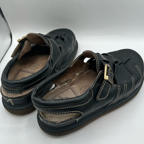 MIE RARE Dr Martens Sandals Mens Sz 11 Vintage Fisherman Black Chunky Y2K Grunge - Picture 12 of 14